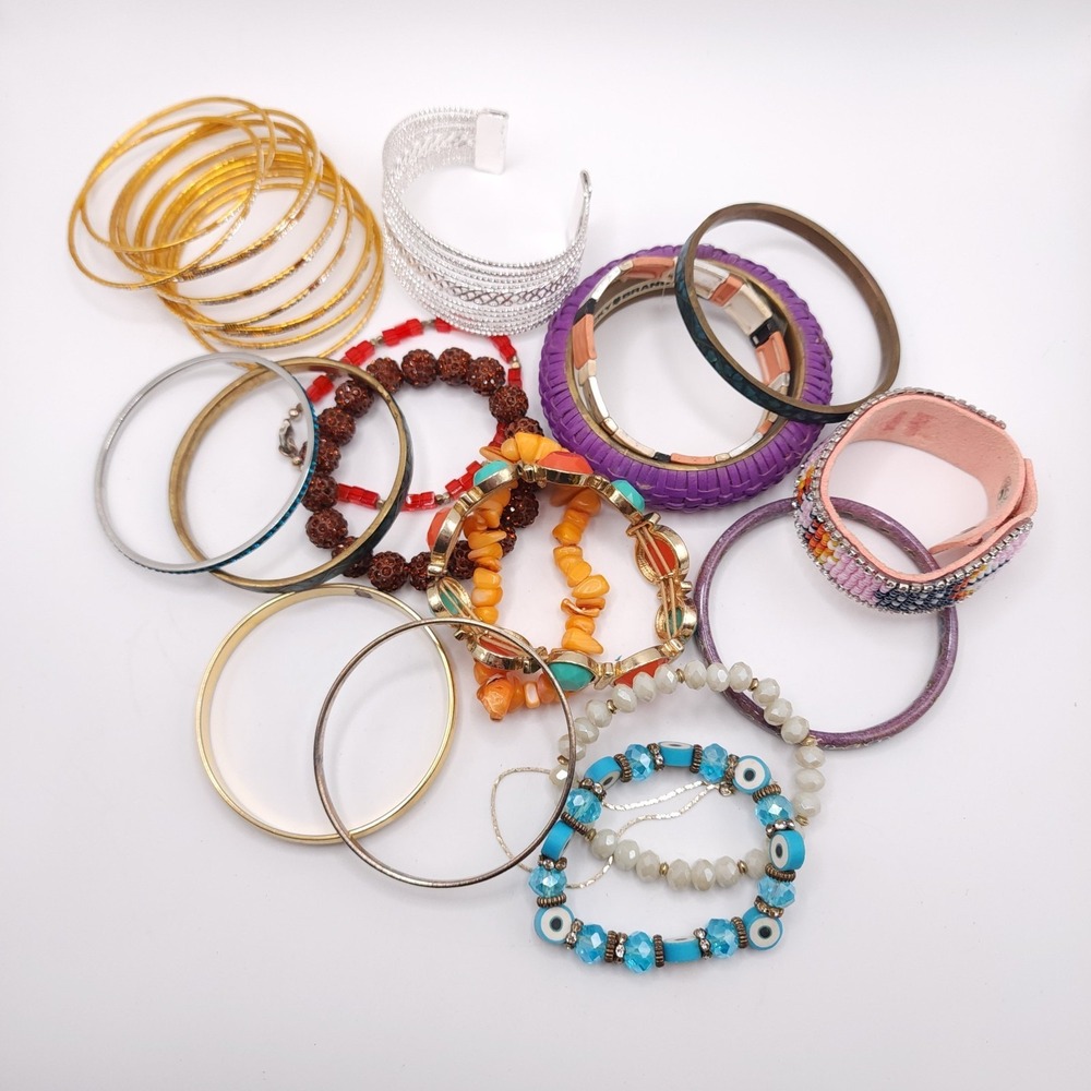 Mixed Bracelet Bangle Jewelry Bundle Lot